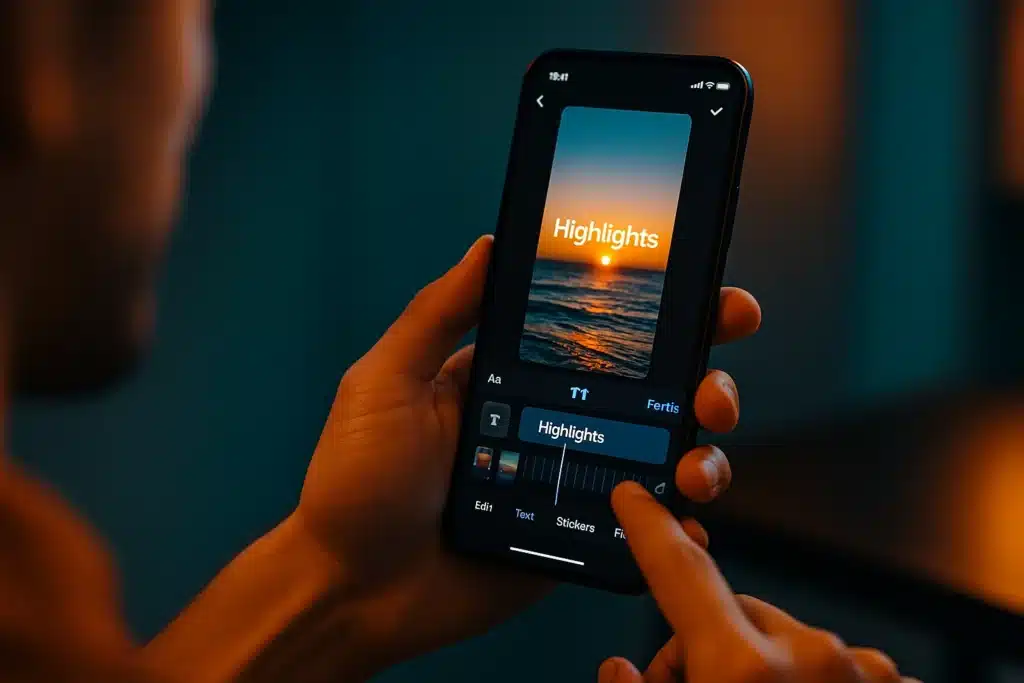 Video Düzenleme 2025 Rehberi: En İyi Programlar, Teknikler ve Profesyonel İpuçları Akıllı telefonda CapCut uygulaması açık – dikey video üzerine yazı ve filtre ekleniyor – 2025 mobil editör trendleri.