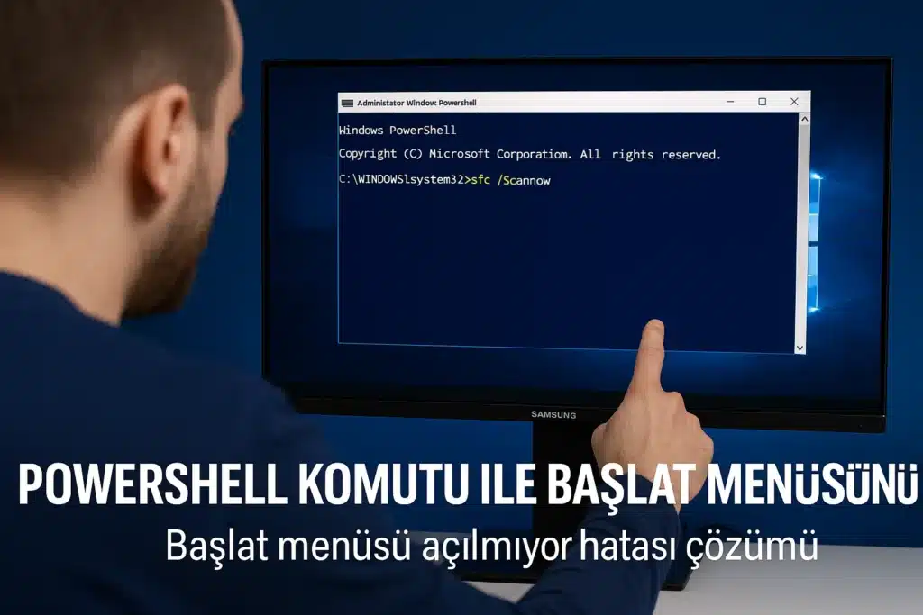 Windows 10 Başlat Menüsü Açılmıyor mu? 5 Kesin Çözüm (2025) PowerShell komutuyla Windows 10 başlat menüsü onarma rehberi.